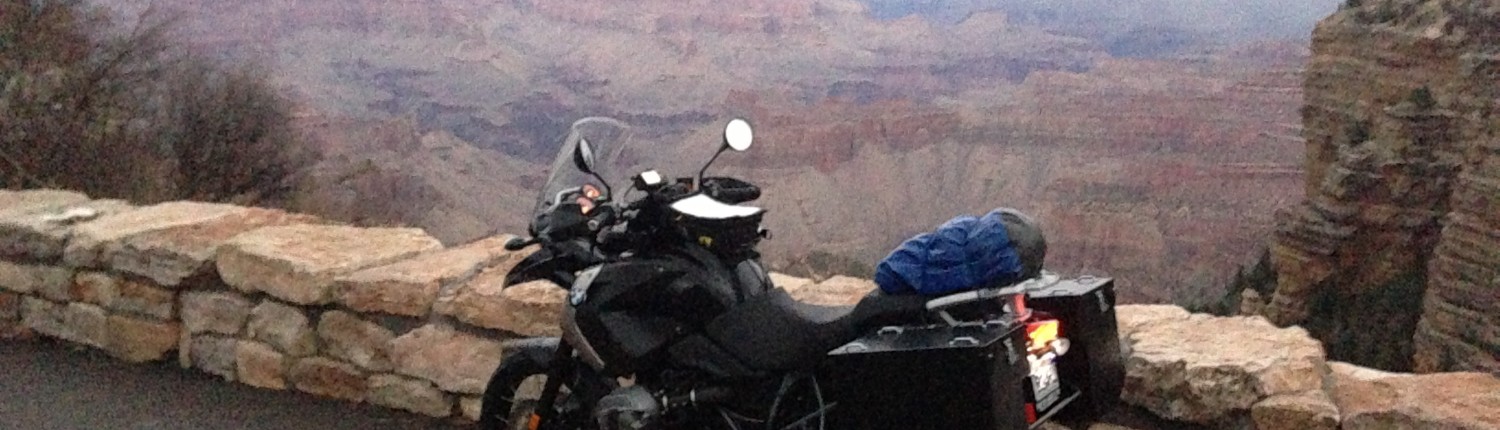 My motorcycle at the Grand Canyon