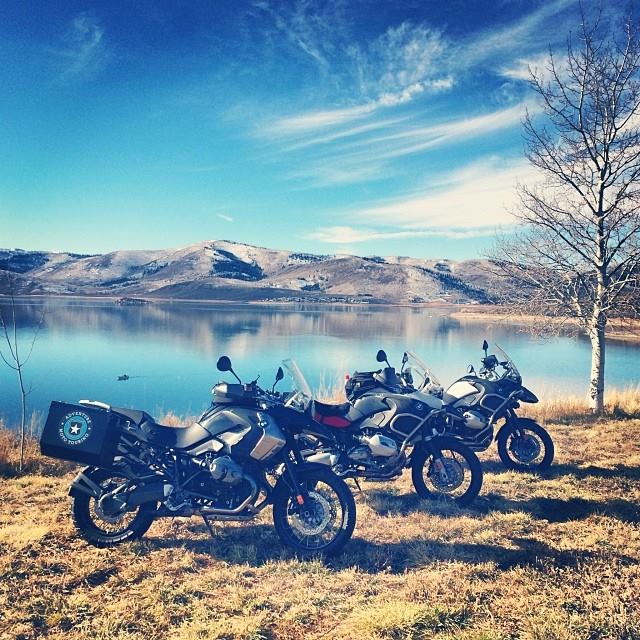Motorcycles at Scofield Reservoir 