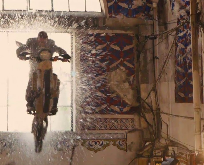 James Bond Motorcycle Stunts