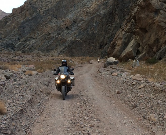Steve riding Titus Canyon