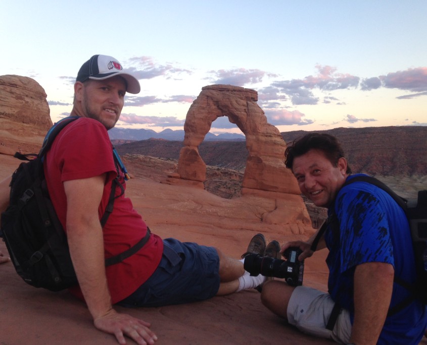 Tony and Scott at Delicate Arch