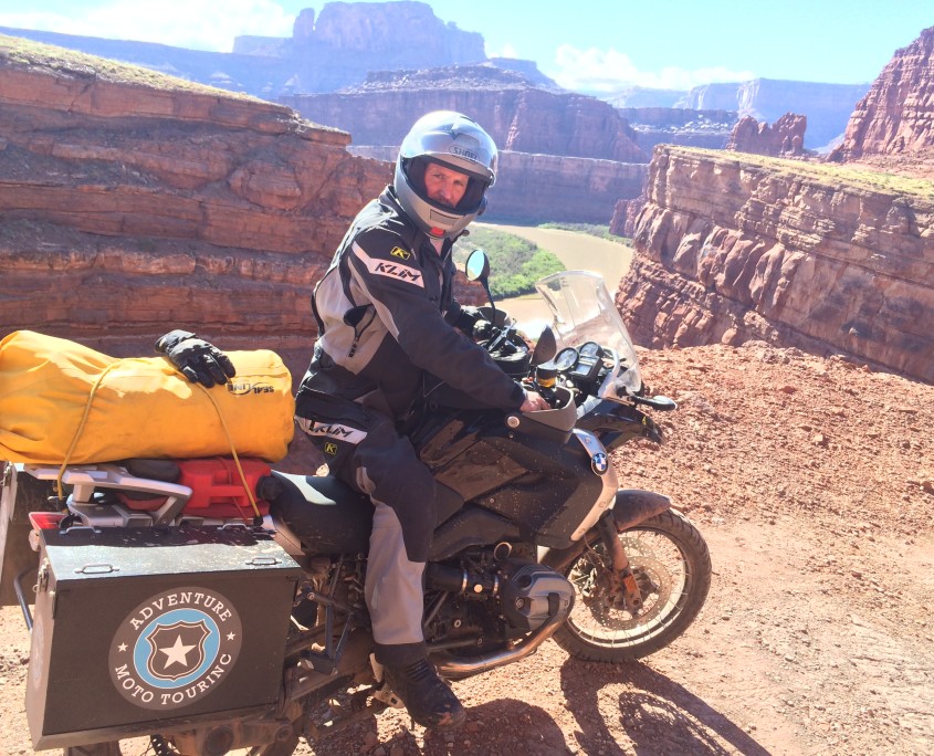 Scott G. Nelson riding the Shafer Trail in Moab Utah