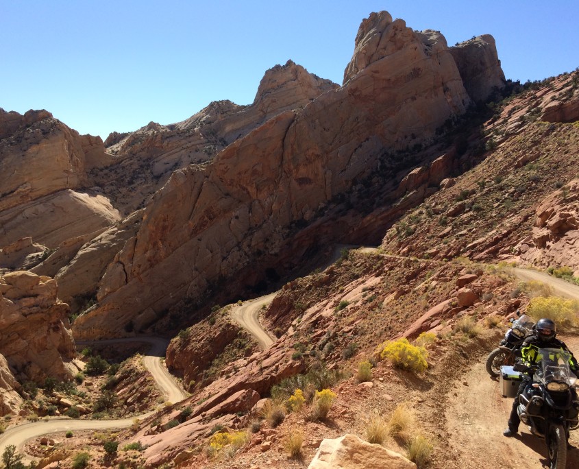 Adventure Motorcycle riding the Burr Trail