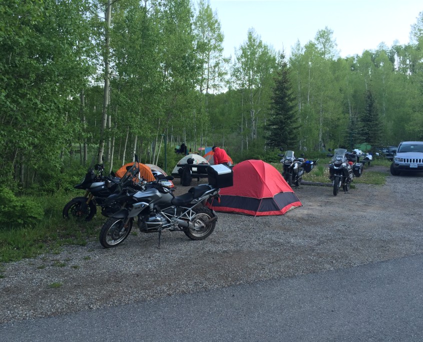 Motorcycling Camping in Telluride, Colorado